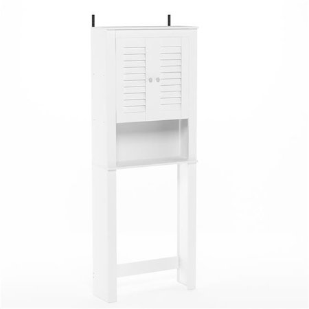FURINNO Furinno FR18515WH Indo Louver Door Bath Cabinet - White - 62.99 x 23.62 x 8.27 in. FR18515WH
